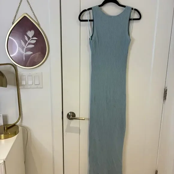 Bec + Bridge Blue Riviera Knit Cutout Midi Dress Sz 6 - coffeafoods.com